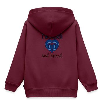 Ich bin stolzer Boxer Boxkampf Boxtrainer Geschenk - Kinder Premium Organic Hoodie - Burgunderrot - Hinten - AI Model Kid Female (0cm)