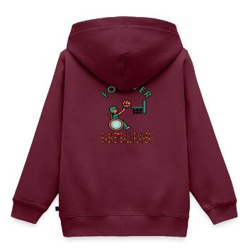 Basketballspielen Basketballspieler Slamdunk gift - Kinder Premium Organic Hoodie - Burgunderrot - Hinten - AI Model Kid Female (0cm)
