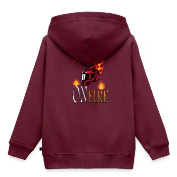 Motorradfahren Motorradhelm Kaskade Stunt Geschenk - Kinder Premium Organic Hoodie - Burgunderrot - Hinten - AI Model Kid Female (0cm)