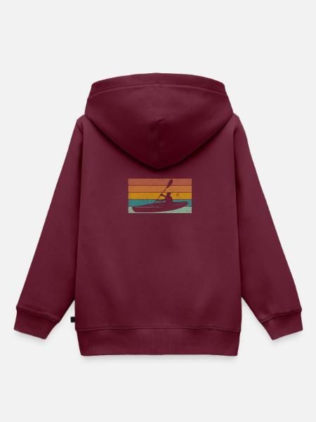 Kayak - Kinder Premium Organic Hoodie - Burgunderrot
