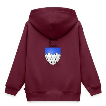 Aodou ein Arvor / Küste der Rüstung - Kinder Premium Organic Hoodie - Burgunderrot - Hinten - AI Model Kid Female (0cm)