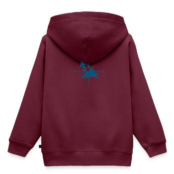 Usedom Geschenk - Kinder Premium Organic Hoodie - Burgunderrot - Hinten - AI Model Kid Female (0cm)