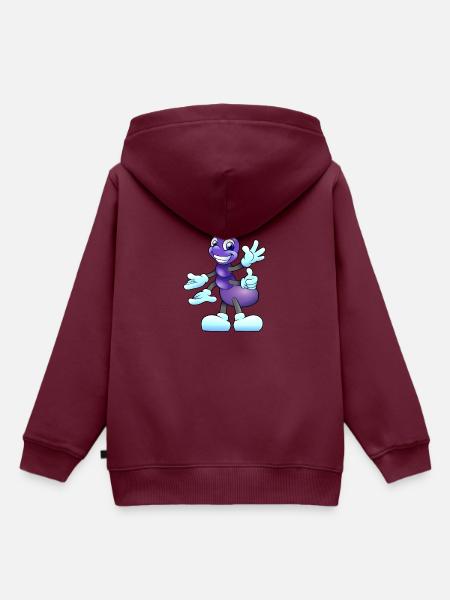 amei 24 - Kinder Premium Organic Hoodie - Burgunderrot