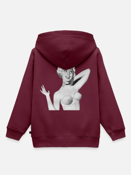 Frau - Kinder Premium Organic Hoodie - Burgunderrot