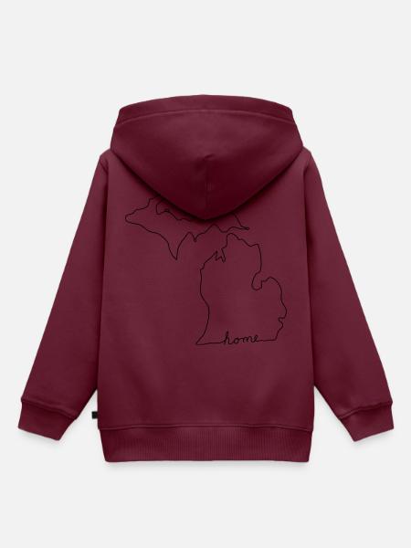 MICHIGAN Home - Kinder Premium Organic Hoodie - Burgunderrot