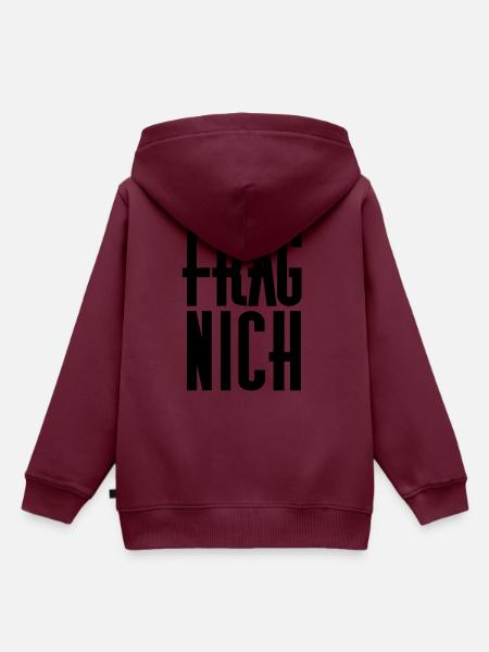 Frag nicht! - Kinder Premium Organic Hoodie - Burgunderrot