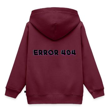internet error 404 - Internet Fehler 404 - Kinder Premium Organic Hoodie - Burgunderrot - Hinten - AI Model Kid Female (0cm)