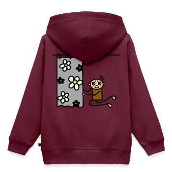 Inneneinrichtung Design Vorhang Gardinen Hausmann - Kinder Premium Organic Hoodie - Burgunderrot - Hinten - AI Model Kid Female (0cm)