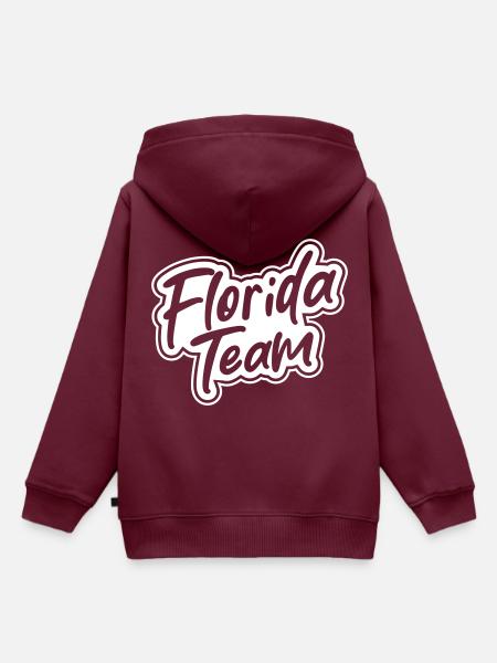 Florida Team - Kinder Premium Organic Hoodie - Burgunderrot