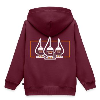 Staubsauger Putzen - Kinder Premium Organic Hoodie - Burgunderrot - Hinten - AI Model Kid Female (0cm)