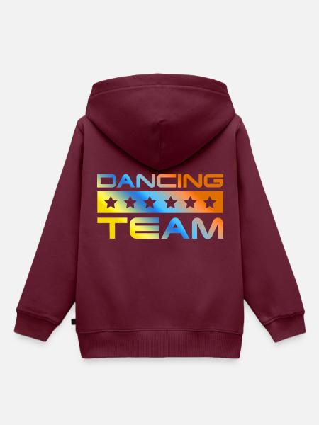 Dancing Crew Bunt - Kinder Premium Organic Hoodie - Burgunderrot