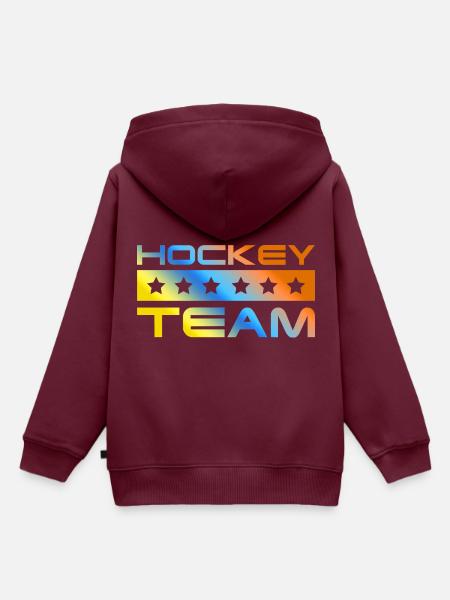 Hockey Crew Bunt - Kinder Premium Organic Hoodie - Burgunderrot