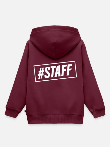 Staff Mitglied - Kinder Premium Organic Hoodie - Burgunderrot
