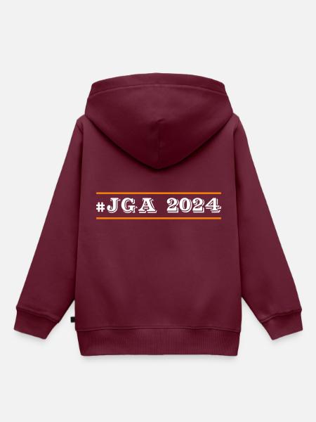 Jga 2024 - Kinder Premium Organic Hoodie - Burgunderrot