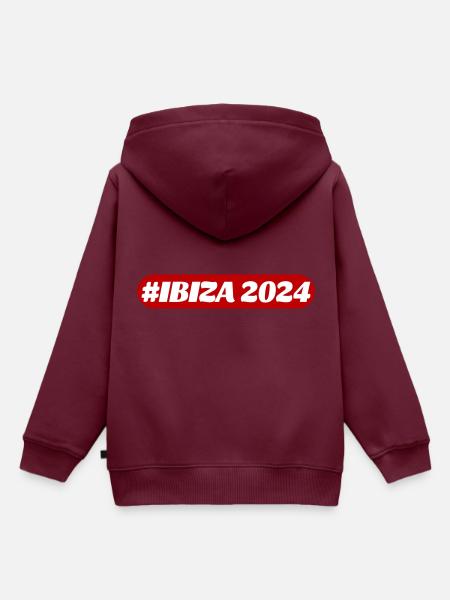 Ibiza 2024 - Kinder Premium Organic Hoodie - Burgunderrot