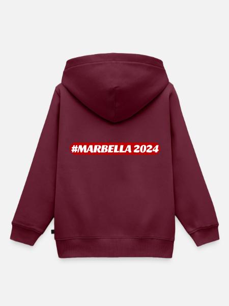 Marbella 2024 - Kinder Premium Organic Hoodie - Burgunderrot