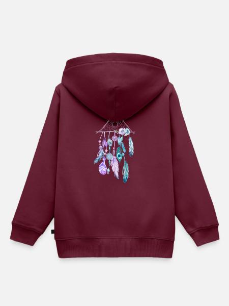 Traumfänger - Kinder Premium Organic Hoodie - Burgunderrot