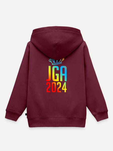 Jga 2024 Junggesellenabschied - Kinder Premium Organic Hoodie - Burgunderrot