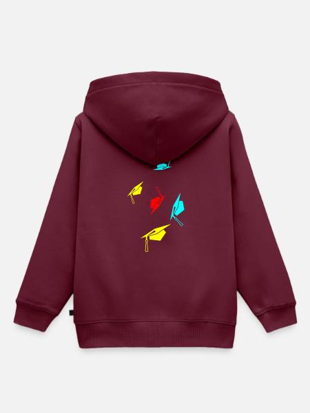 Student symbol - Kinder Premium Organic Hoodie - Burgunderrot