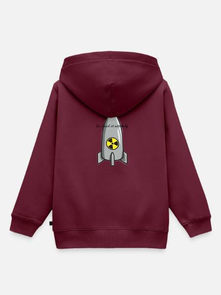 Rakete - Kinder Premium Organic Hoodie - Burgunderrot