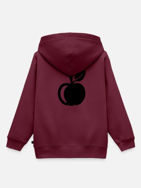 Apfel - Kinder Premium Organic Hoodie - Burgunderrot