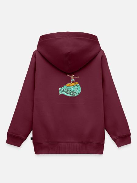 High Tides - Kinder Premium Organic Hoodie - Burgunderrot