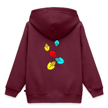 Mais symbol - Kinder Premium Organic Hoodie - Burgunderrot - Hinten - AI Model Kid Female (0cm)