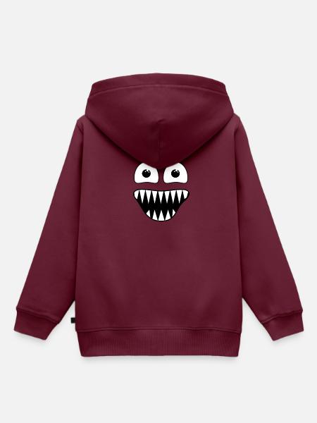 monster - Kinder Premium Organic Hoodie - Burgunderrot