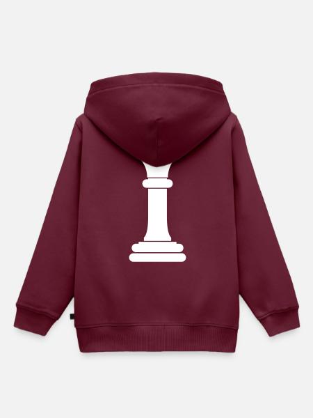 Schachfigur Königin - Kinder Premium Organic Hoodie - Burgunderrot