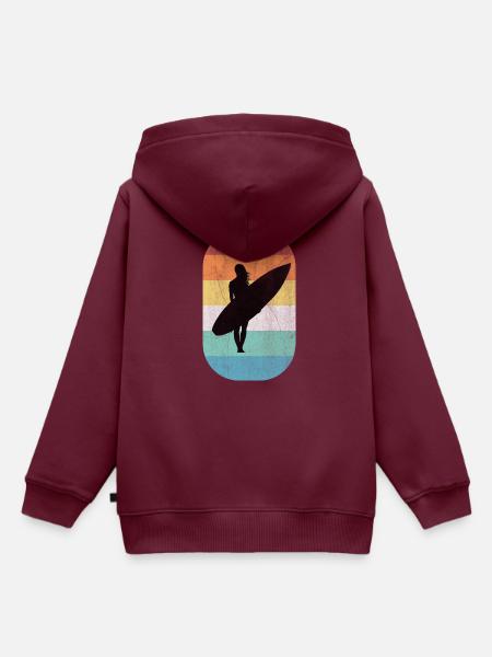 Surfergirl - Kinder Premium Organic Hoodie - Burgunderrot