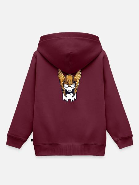 funny odin - Kinder Premium Organic Hoodie - Burgunderrot