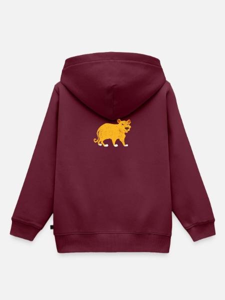 Jungle Animal Tiger - Kinder Premium Organic Hoodie - Burgunderrot