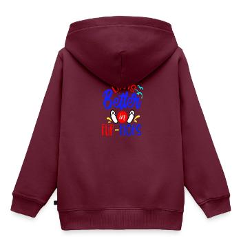 Das Leben ist besser in Flip-Flops - Kinder Premium Organic Hoodie - Burgunderrot - Hinten - AI Model Kid Female (0cm)