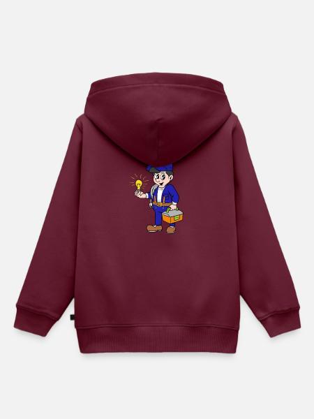 Elektroinstallateur - Kinder Premium Organic Hoodie - Burgunderrot