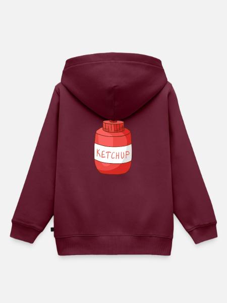 Ketchup - Kinder Premium Organic Hoodie - Burgunderrot
