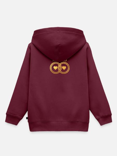 Just Married - Wedding Shirts - Kinder Premium Organic Hoodie - Burgunderrot