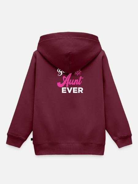 Best Aunt Ever - Kinder Premium Organic Hoodie - Burgunderrot