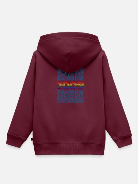 Rainbow 2009 - Kinder Premium Organic Hoodie - Burgunderrot