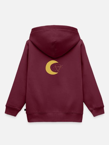 Mond - Kinder Premium Organic Hoodie - Burgunderrot