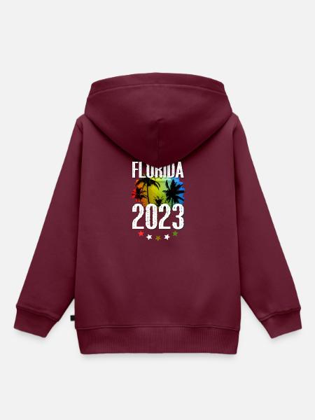 Florida 2023 - Kinder Premium Organic Hoodie - Burgunderrot
