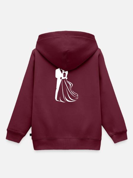 Brautpaar Braut Bräutigam - Kinder Premium Organic Hoodie - Burgunderrot