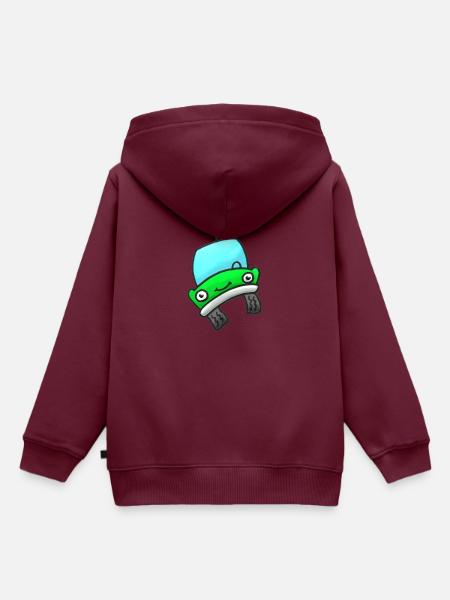 Auto grün - Kinder Premium Organic Hoodie - Burgunderrot