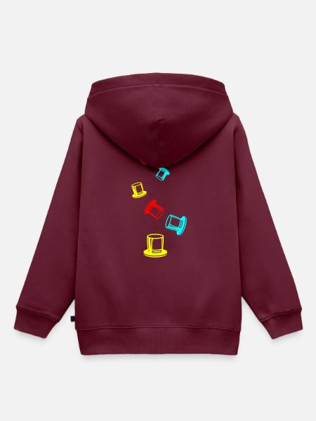 Zylinder Bräutigam - Kinder Premium Organic Hoodie - Burgunderrot