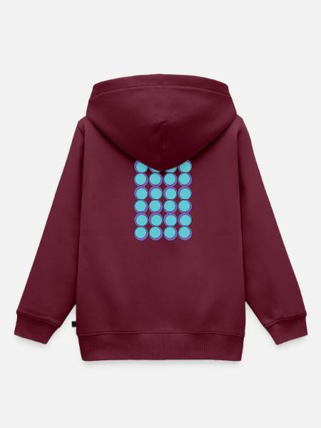 Dots Dots Dots - Kinder Premium Organic Hoodie - Burgunderrot