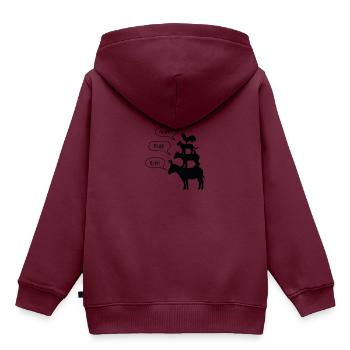 Bremer Stadtmusikanten Märchen Gebrüder Grimm - Kinder Premium Organic Hoodie - Burgunderrot - Hinten - AI Model Kid Female (0cm)