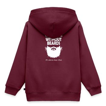 Bart Männer Design schnurrbart - Kinder Premium Organic Hoodie - Burgunderrot - Hinten - AI Model Kid Female (0cm)