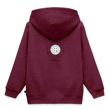 Genetic Code - Kinder Premium Organic Hoodie - Burgunderrot - Hinten - AI Model Kid Female (0cm)