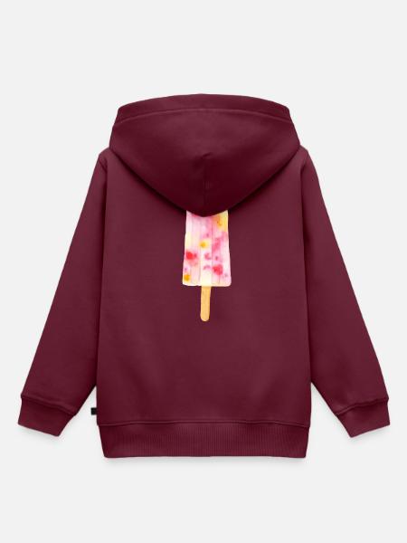 Eiscreme - Kinder Premium Organic Hoodie - Burgunderrot