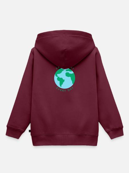 Planet Erde! - Kinder Premium Organic Hoodie - Burgunderrot