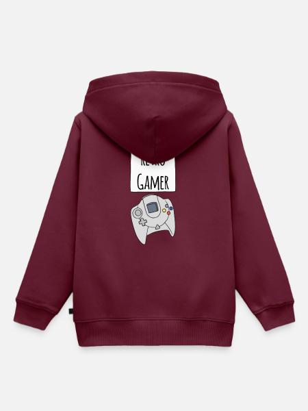 Gamer Retro DC - Kinder Premium Organic Hoodie - Burgunderrot